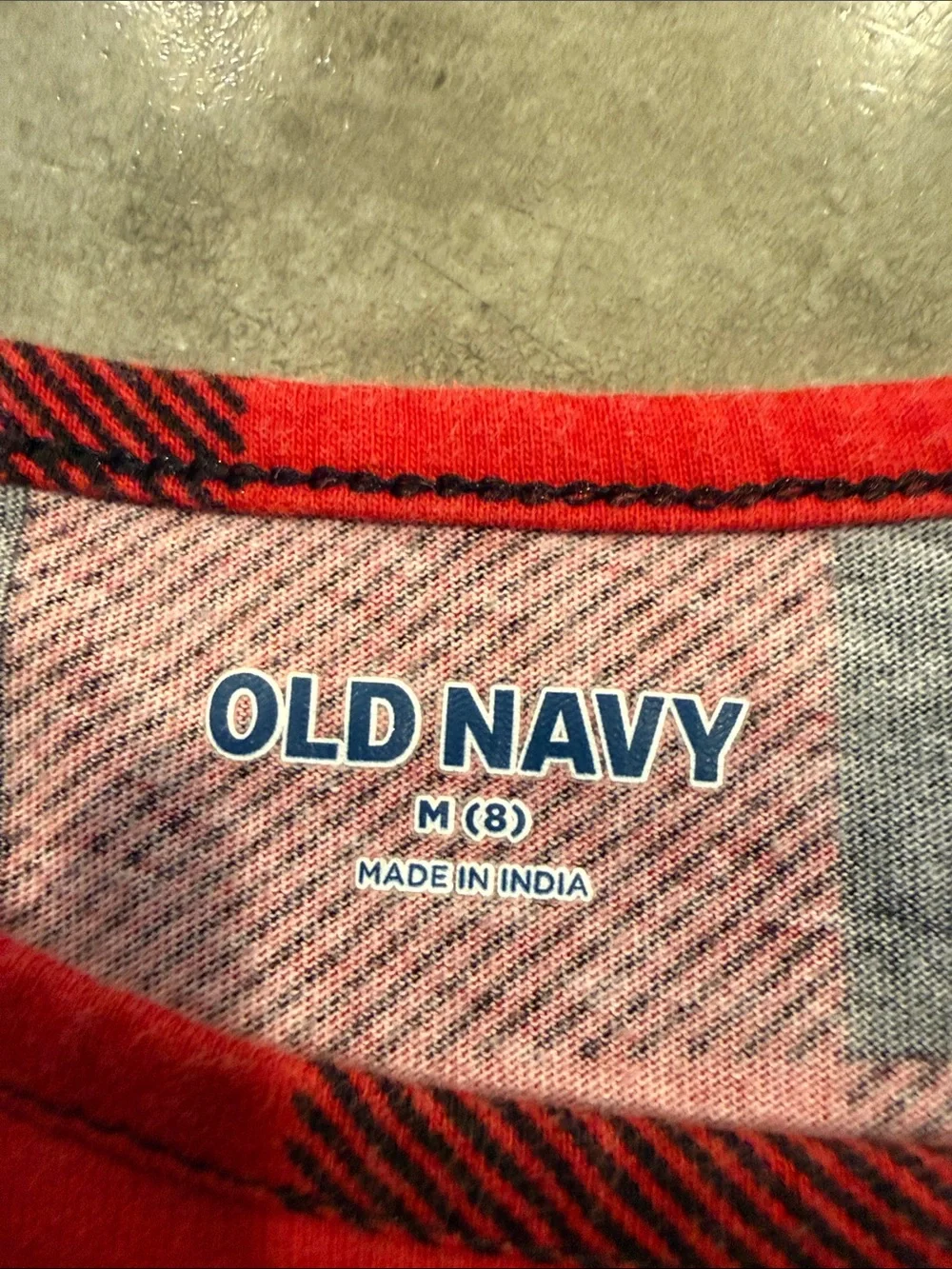 Old Navy Red and Black Buffalo Plaid Tiered Long-Sleeve Dress
